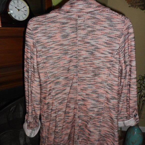 BOGO FREE, NWOT Bagatelle Knit pink & black slub blazer, size Small - Picture 6 of 8